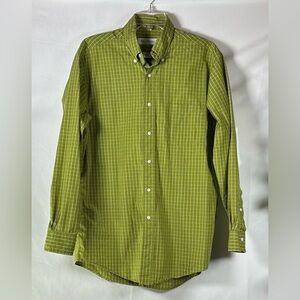 Brooks Brothers Green Checkered Casual Button Down Shirt